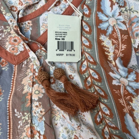 NWT Faherty Brooke Dress, Ashford Print, size XS - Picture 6 of 8